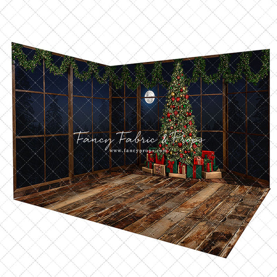Christmas Bay Window With Garland - Room