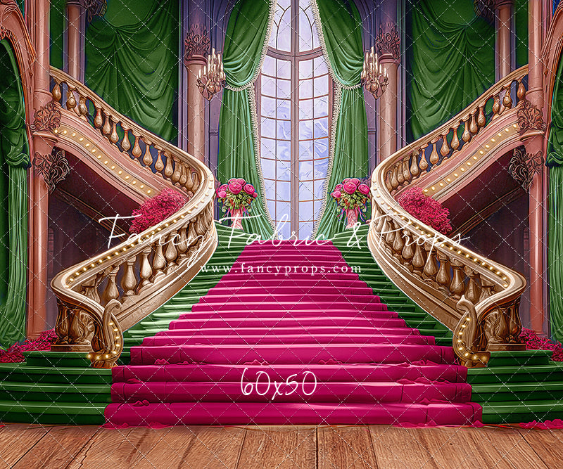Ballroom Royal Staircase - Green - With Sweep Option