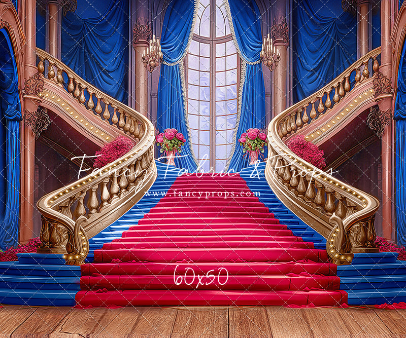 Ballroom Royal Staircase - Royal & Red - With Sweep Option