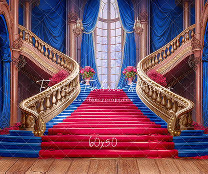Ballroom Royal Staircase - Royal & Red - With Sweep Option