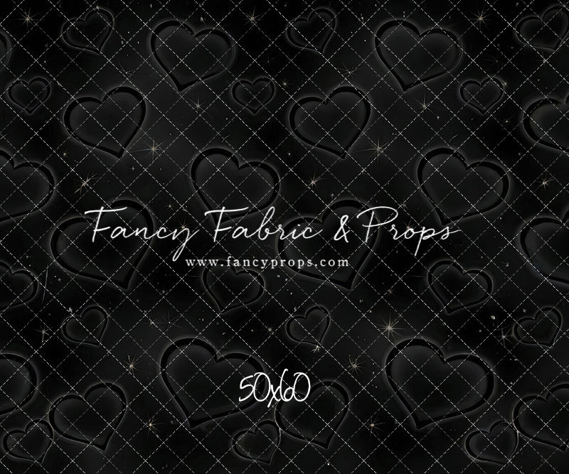 Black Puffy Hearts - With Sweep Option