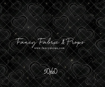 Black Puffy Hearts - With Sweep Option