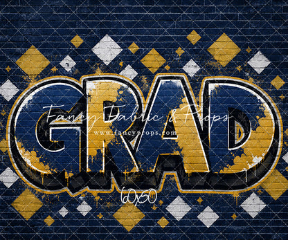 Blue & Gold Grad - With Sweep Option