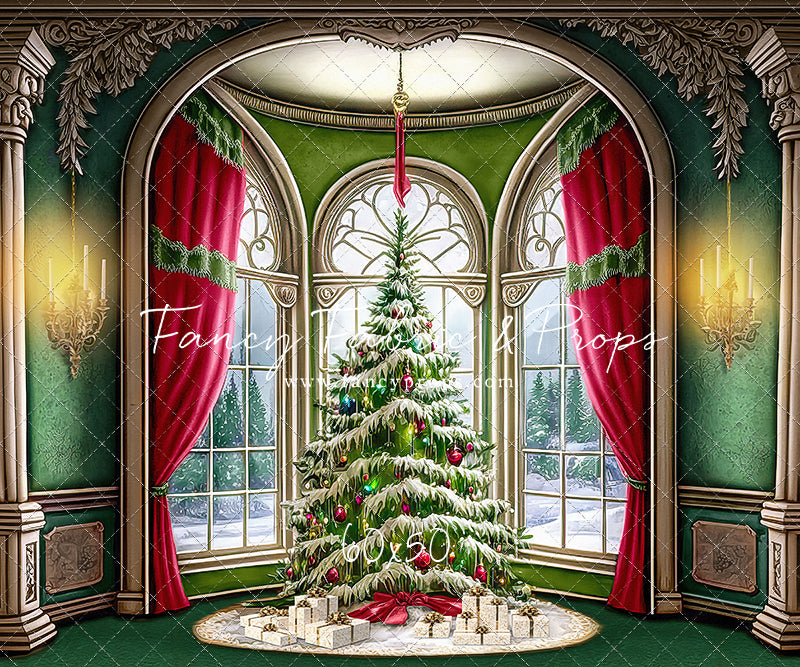 Cathedral Christmas - Green Carpet Option - with Sweep Option