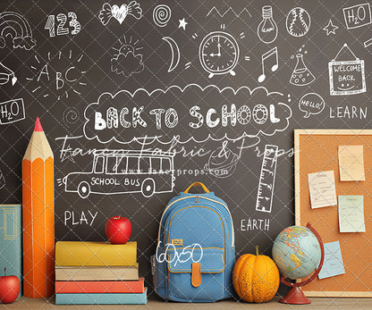 Chalkboard Classroom - With Sweep Option