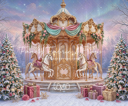 Christmas Carnation Carousel - With Sweep Option