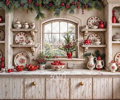 Christmas China Cabinet - With Sweep Option