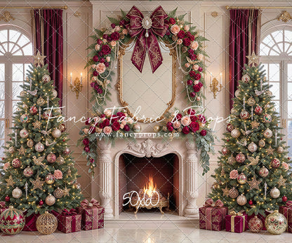 Christmas Rose Parlor - with Sweep Option