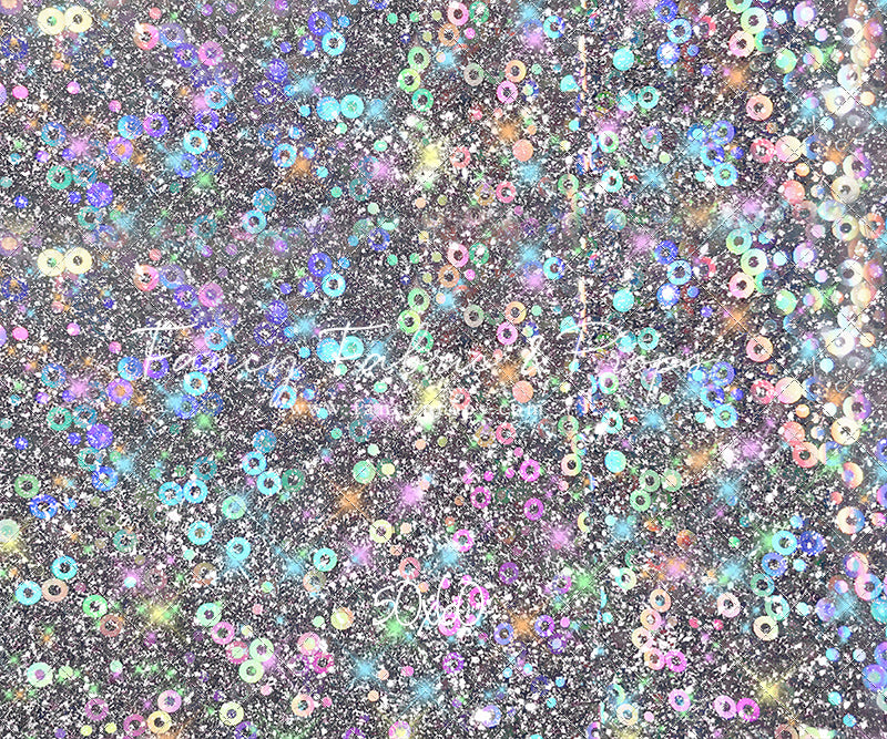 Cosmic Celebration - With Solid Beige Gray Floor Sweep Option