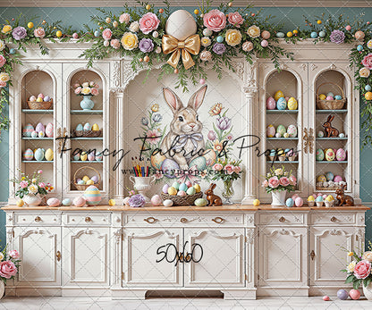 Easter Cupboard - White Floor - With Sweep Option