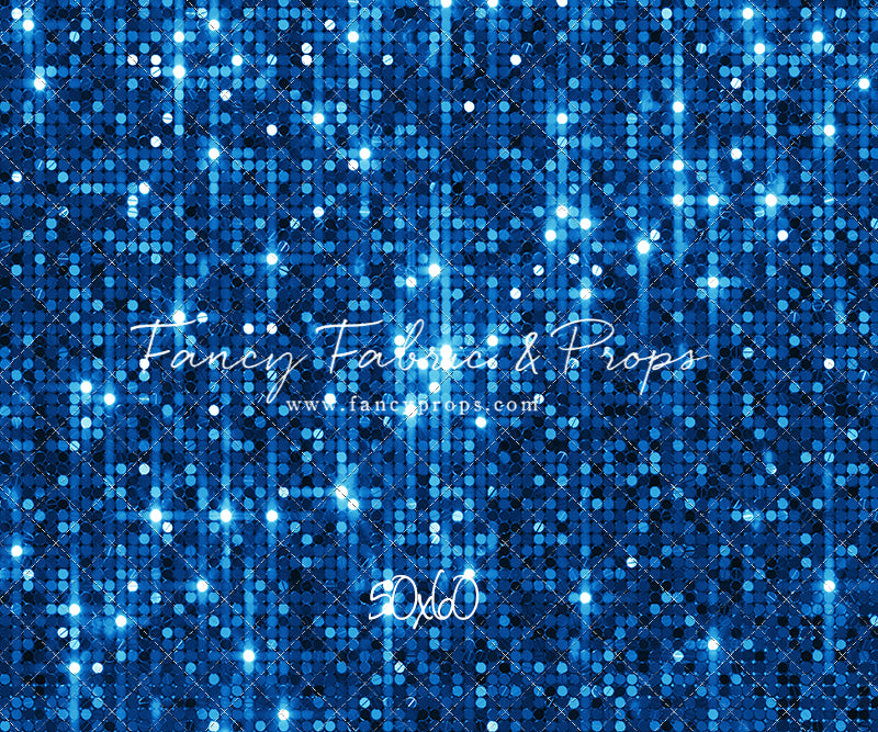 Electric Blue Glitz - With Solid Floor Sweep Option
