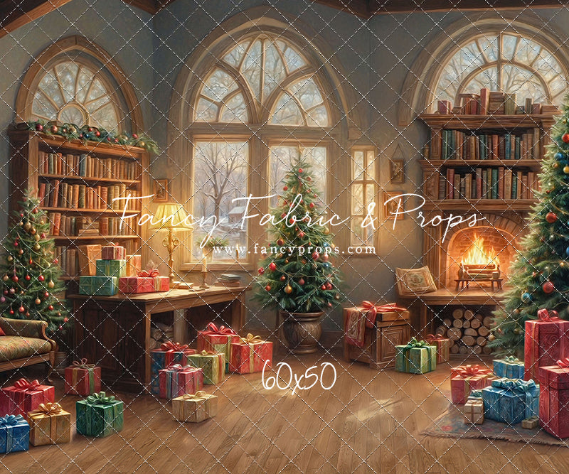 Festive Fireside Study - with Sweep Option