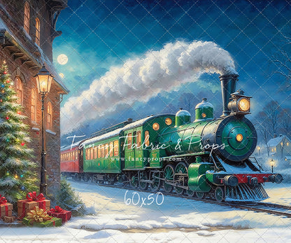 Festive Locomotive - Train on Right Option - With Sweep Option