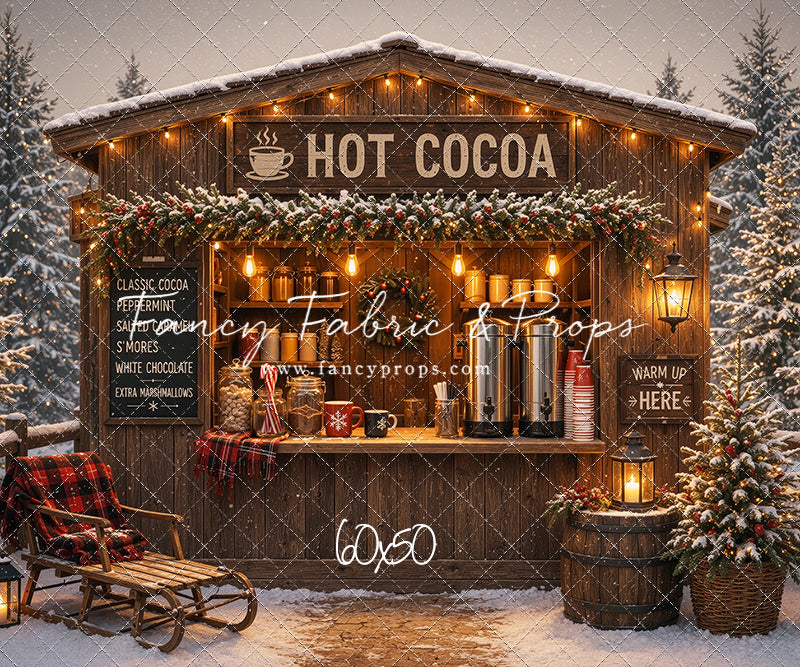 Hot Cocoa Holiday Hut - With Sweep Option
