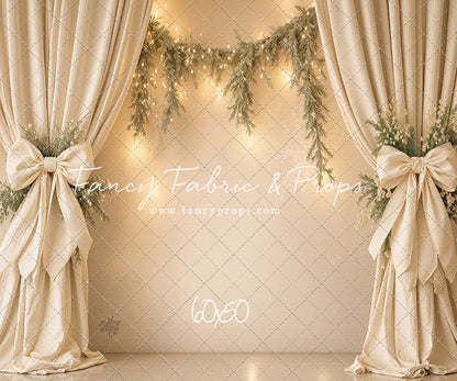 Ivory Christmas Curtain Call - With Sweep Option