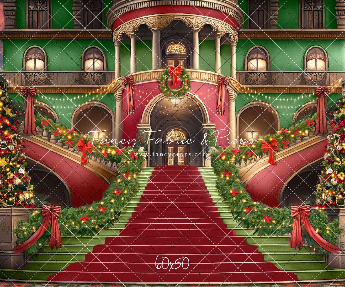 Merry Mansion- Green Rug - with Sweep Option