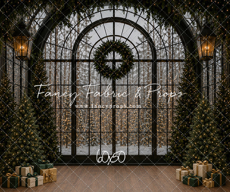 Moody Holiday Window View - with Sweep Option