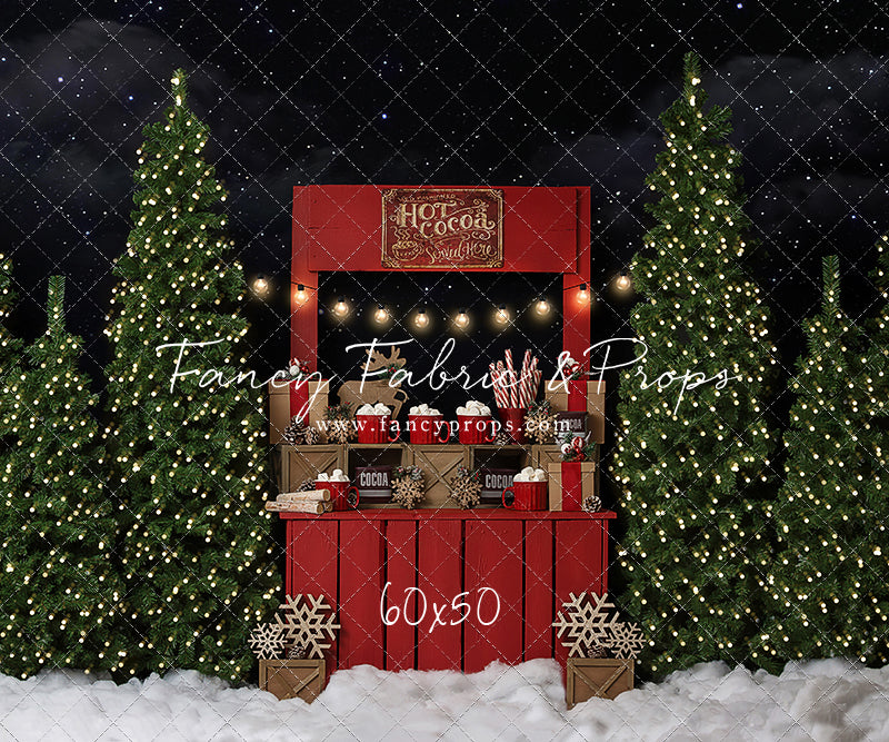 Nighttime Cocoa Stand - with Lights