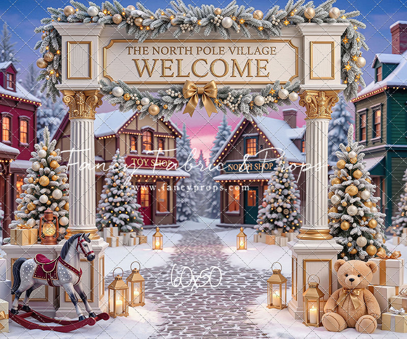 North Pole Village Welcome - with Sweep Option