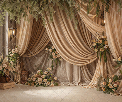 Olive Grove Drapes - With Sweep Option