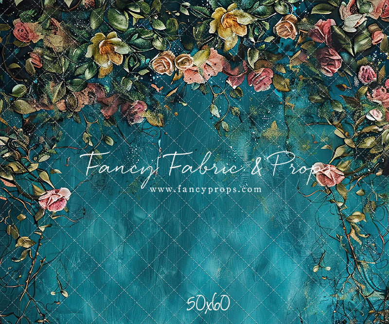 Painted Floral Teal