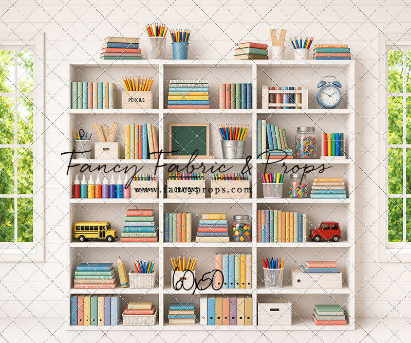 Pastel Classroom Bookshelf - With Sweep Option