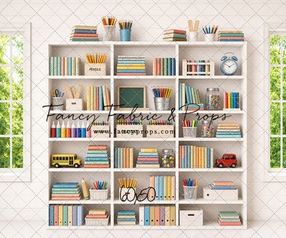 Pastel Classroom Bookshelf - With Sweep Option