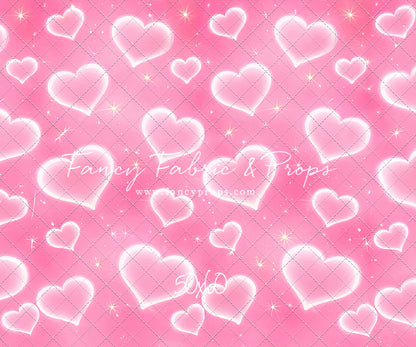 Pink Puffy Hearts - With Sweep Option