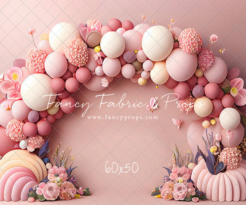 Pink Pumpkin Cascade - Balloon Arch