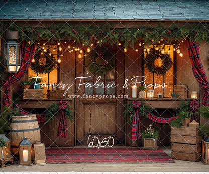 Plaid Cabin Porch - With Sweep Option