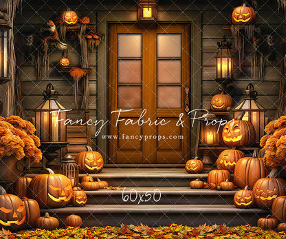 Pumpkin Porch -  Rust Door - With Sweep Option