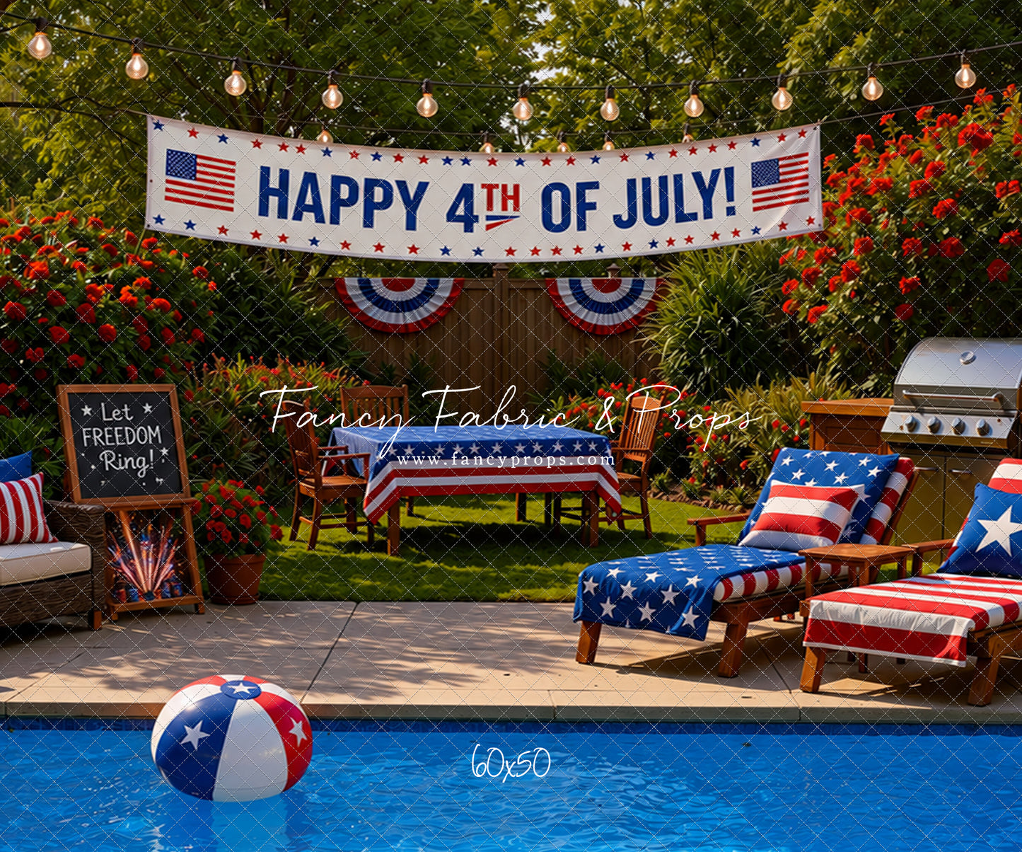 Red, White & Poolside Nights - With Sweep Option