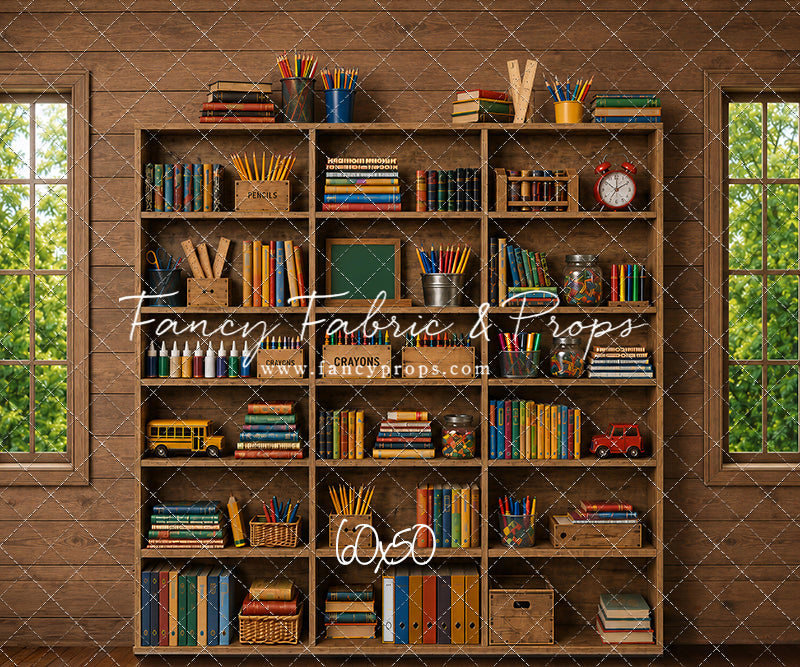 Rustic Schoolhouse Bookshelf - With Sweep Option