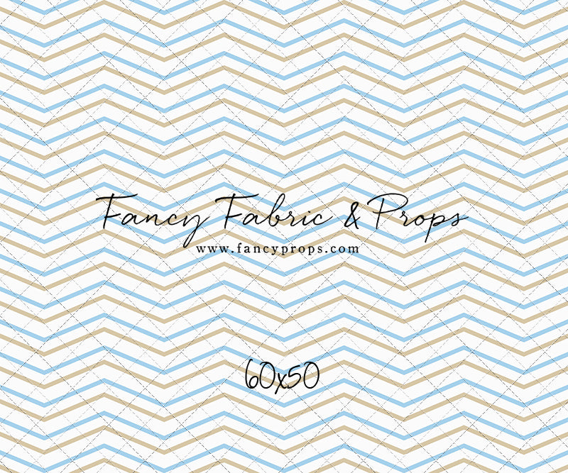 Simple Blue & Tan Chevron