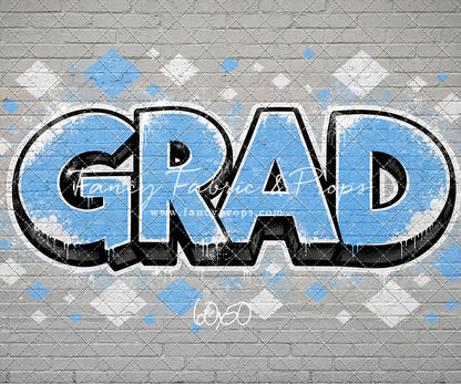 Sky & White Grad - With Sweep Option