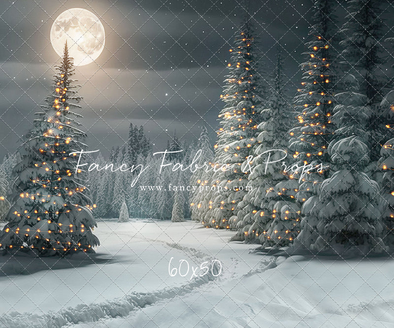 Snowy Road With Lights - with Sweep Option