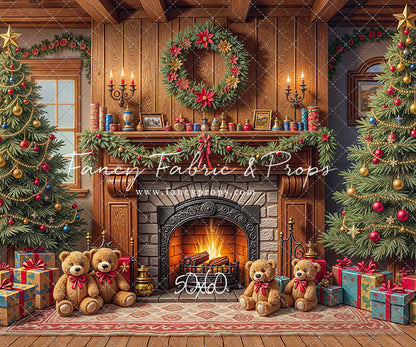 Teddy's Fireside Christmas - with Sweep Option