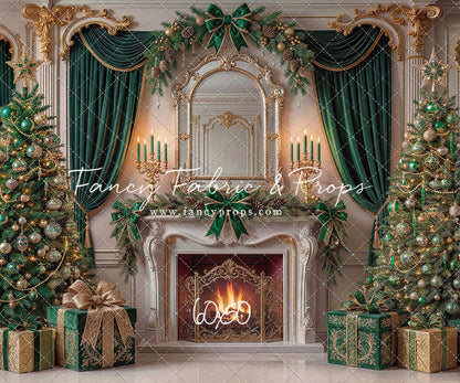 The Emerald Christmas Hearth  - with Sweep Option