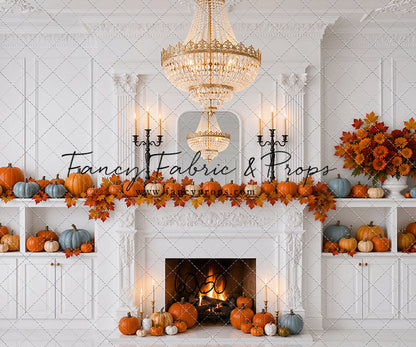 White Autumn Fireplace - With Sweep Option