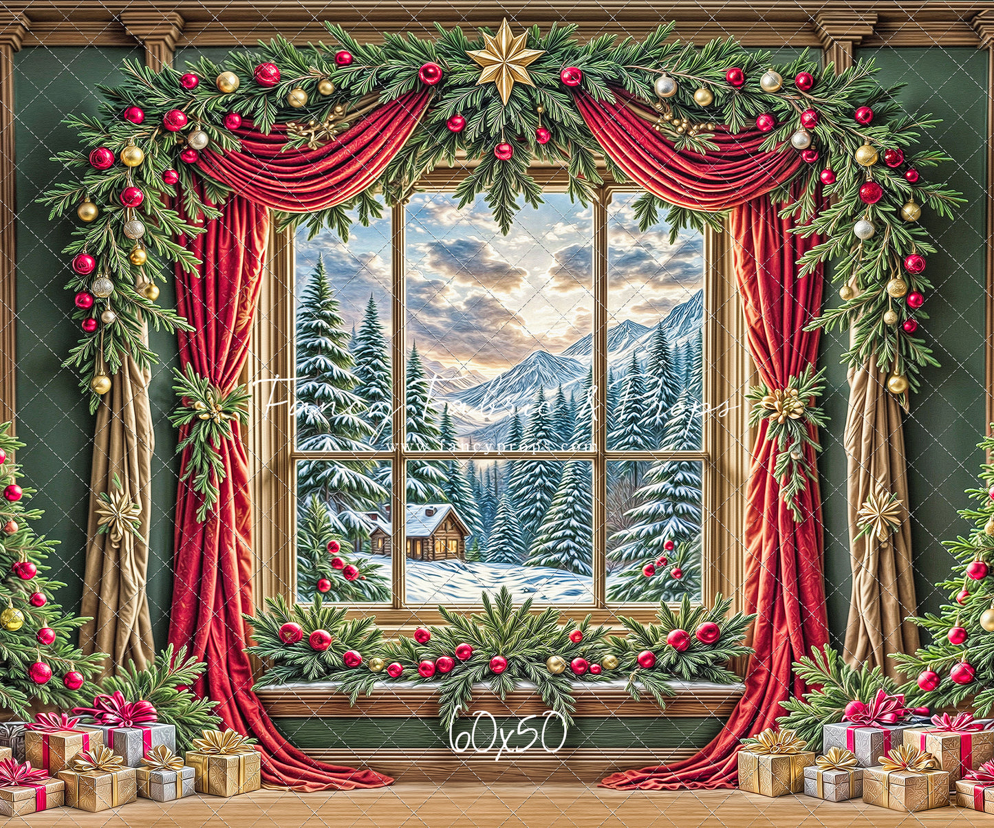 Yuletide Bloom View - with Sweep Option