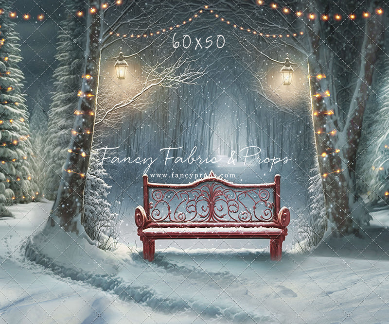 Snowy Bench - Red - with Sweep Option