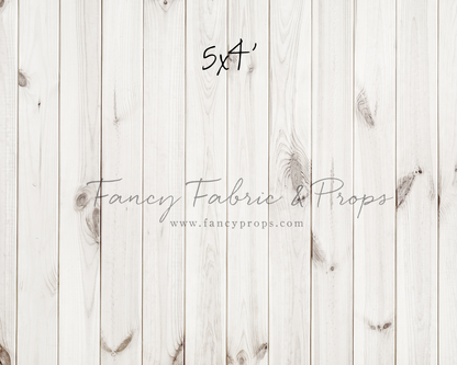 White Wooden Planks Mat Floor