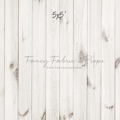 White Wooden Planks Mat Floor