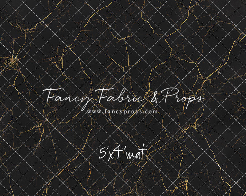 Black & Gold Marble Mat Floor