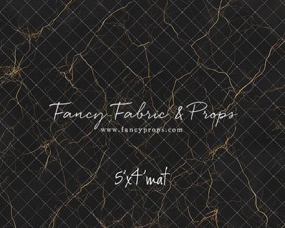 Black & Gold Marble Mat Floor