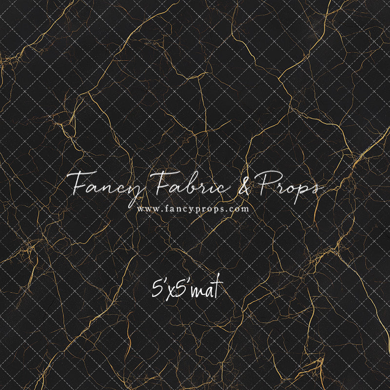 Black & Gold Marble Mat Floor