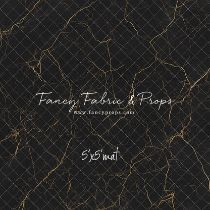 Black & Gold Marble Mat Floor