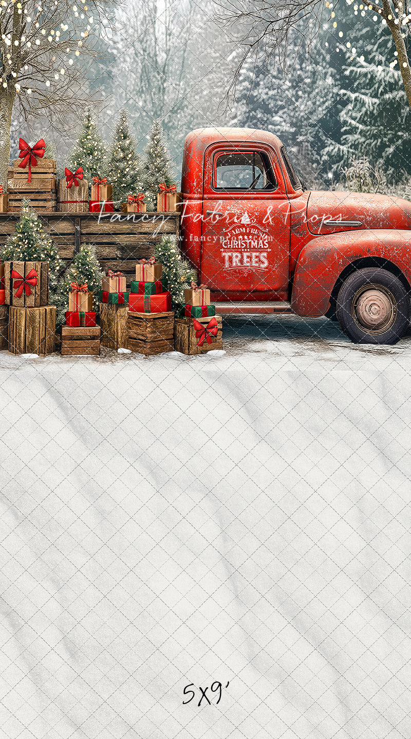 Country Christmas Tree Farm Truck - with Sweep Option