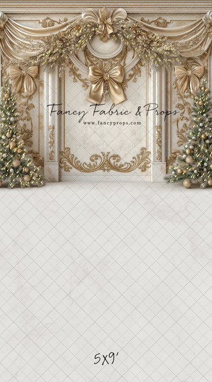 Fancy Gold Bow Wall - with Sweep Option