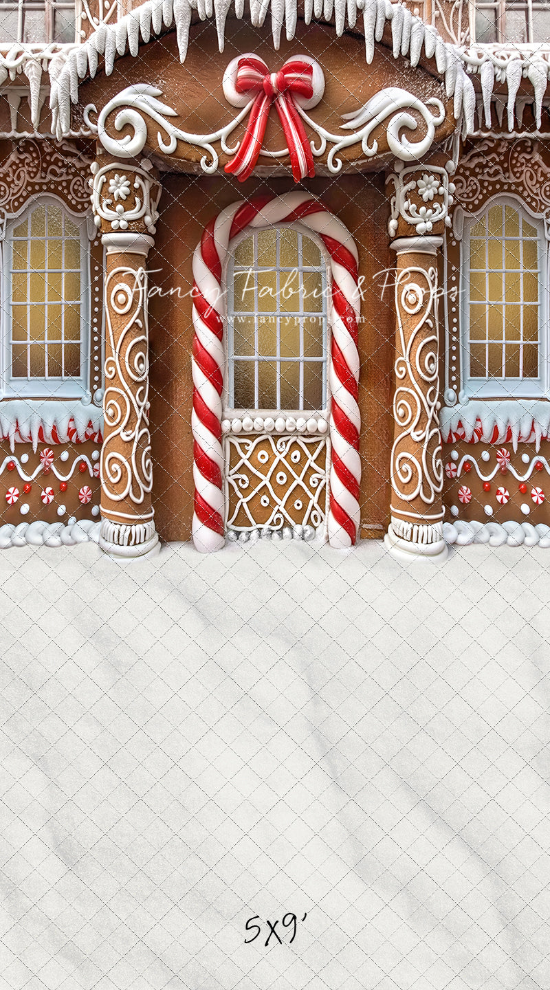 Fancy Peppermint Gingerbread House - With Sweep Option